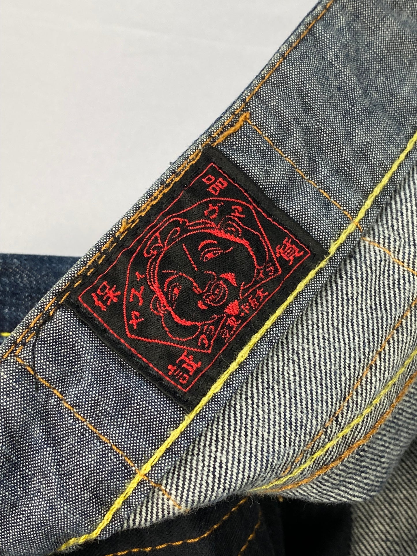 EVISU EU ED 2000's DAICOCK INDIGO DENIM. (34)