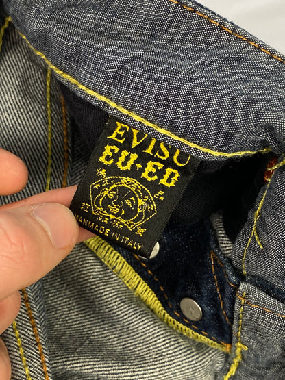 EVISU EU ED 2000's DAICOCK INDIGO DENIM. (34)