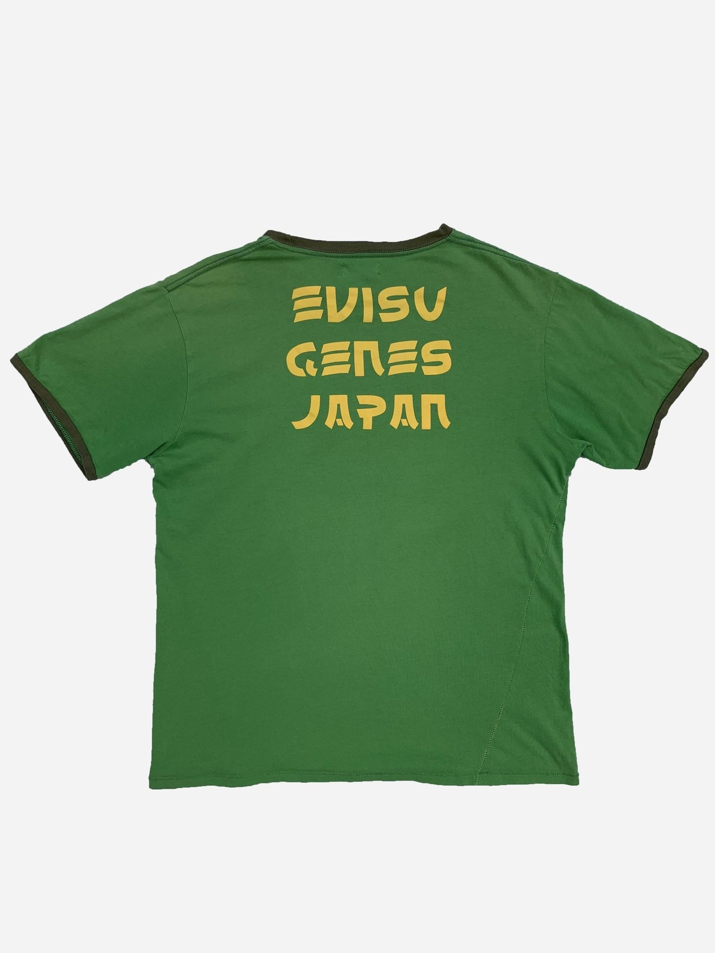 EVISU GENES JAPAN 'OKINAWA' RINGER T - SHIRT. (M) - SEVENUES.