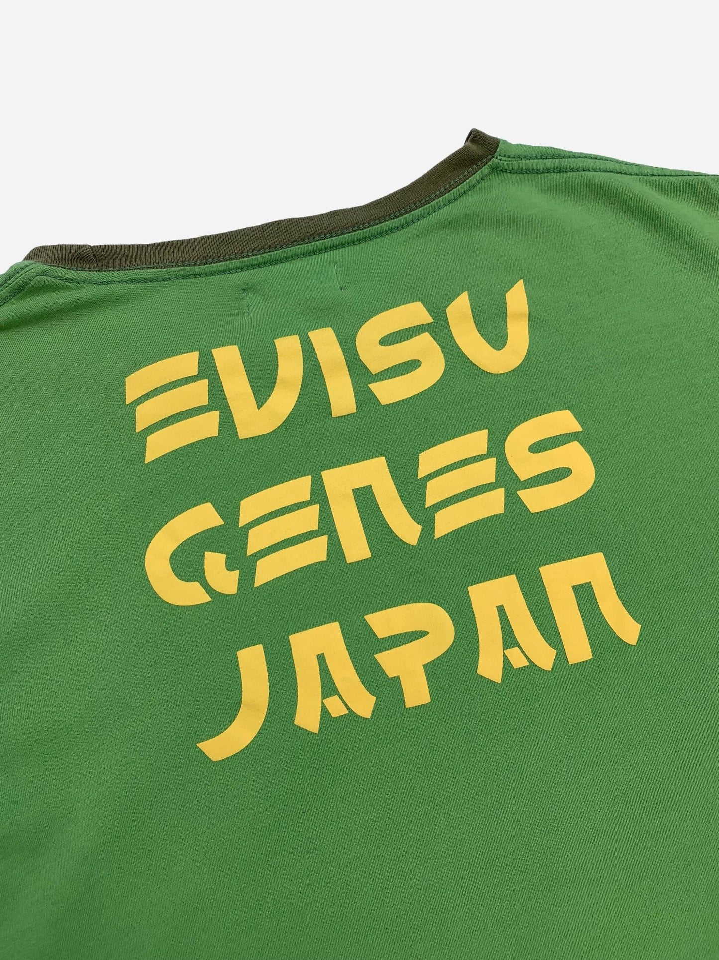 EVISU GENES JAPAN 'OKINAWA' RINGER T - SHIRT. (M) - SEVENUES.