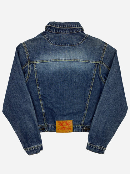 EVISU GENES SEAGULL EMBROIDERY DENIM JACKET. (S)