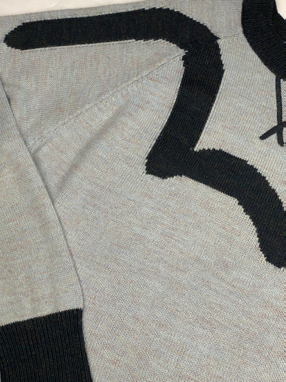 EVISU GENES 2000's SEAGULL WOOL KNIT SWEATER. (L)