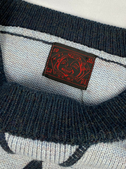 EVISU GENES 2000's SEAGULL WOOL KNIT SWEATER. (L)