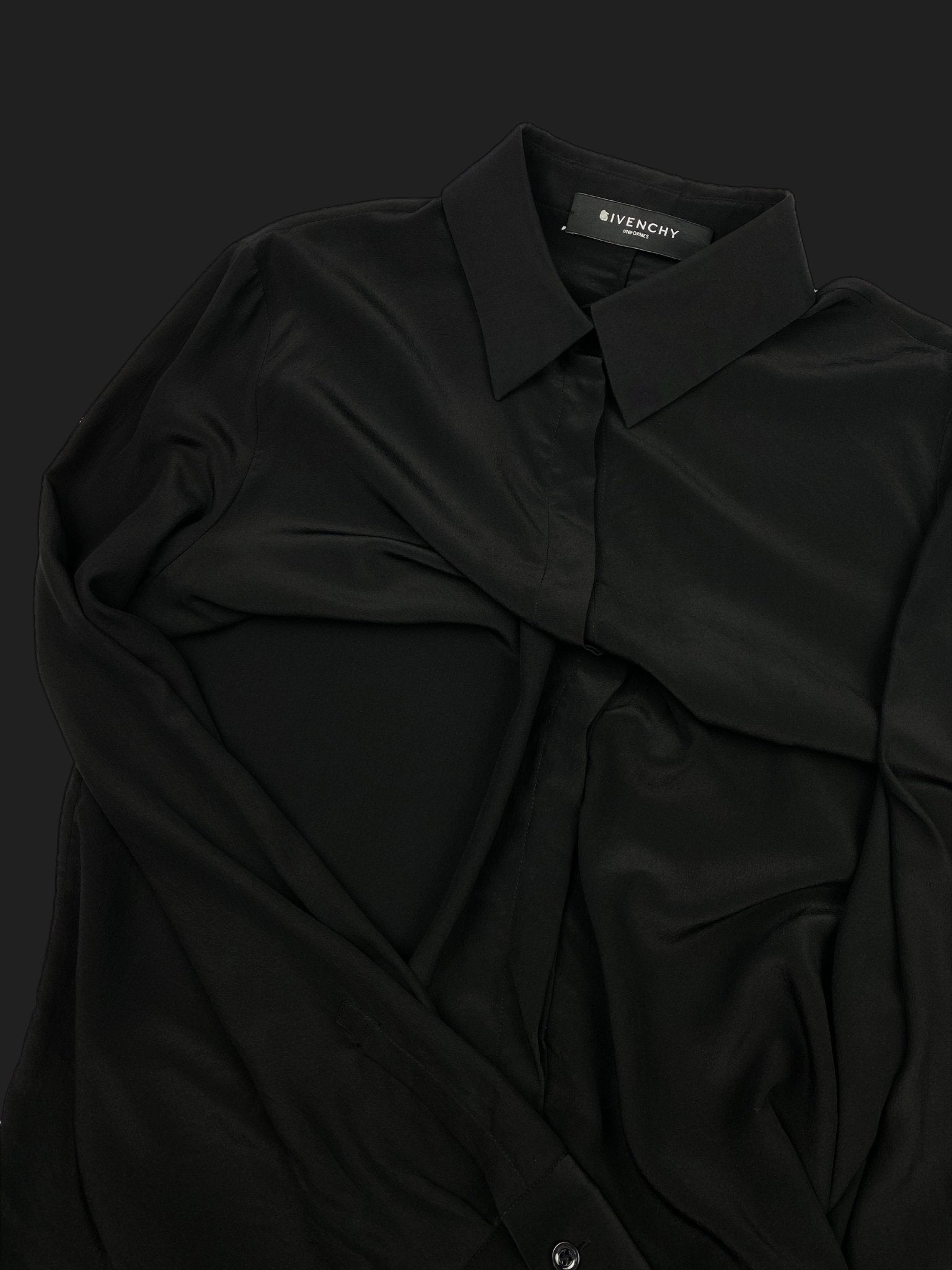 GIVENCHY UNIFORMES S/S 2011 SILK SHIRT. (44 / L) - SEVENUES.