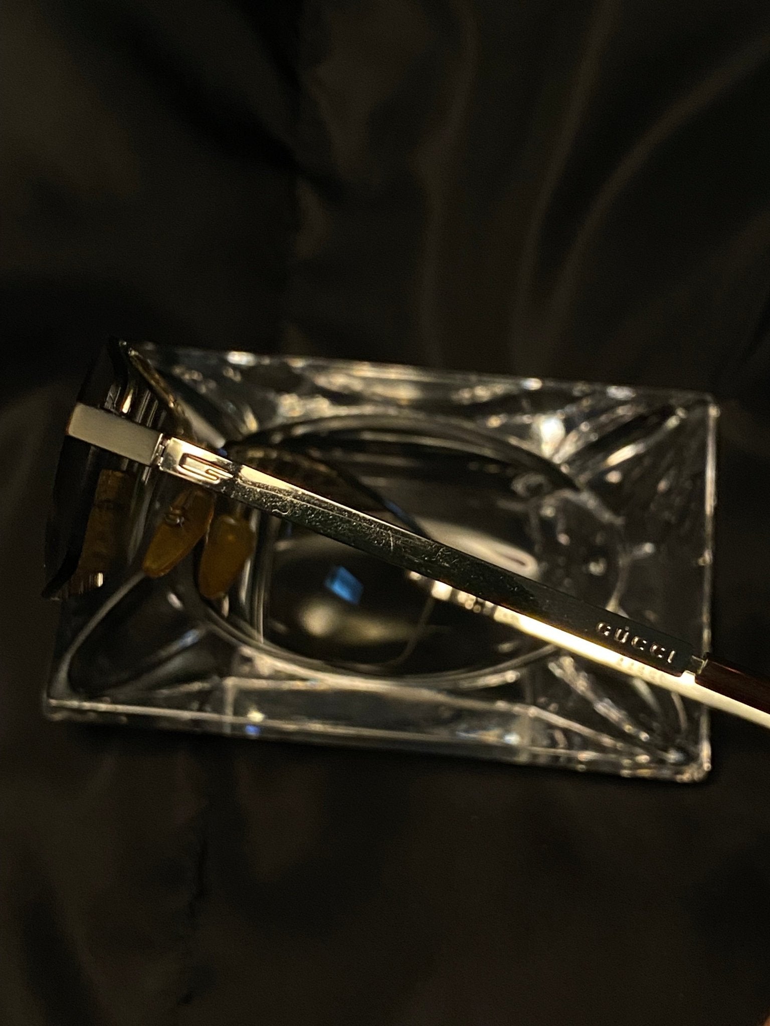 GUCCI 1990's RIMLESS LOGO SUNGLASSES. - SEVENUES.