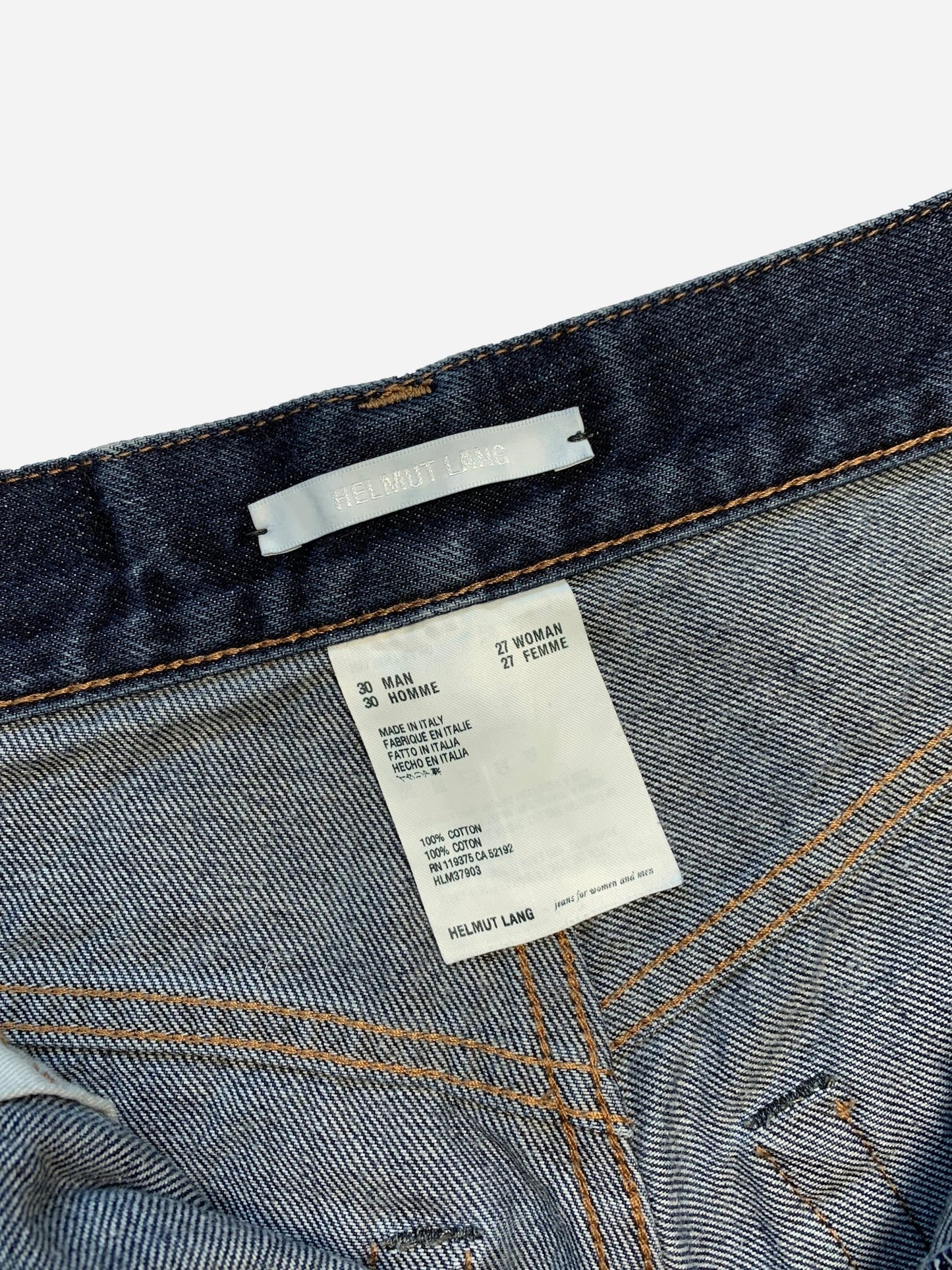 HELMUT LANG 5 - POCKET INDIGO DENIM. (30) - SEVENUES.