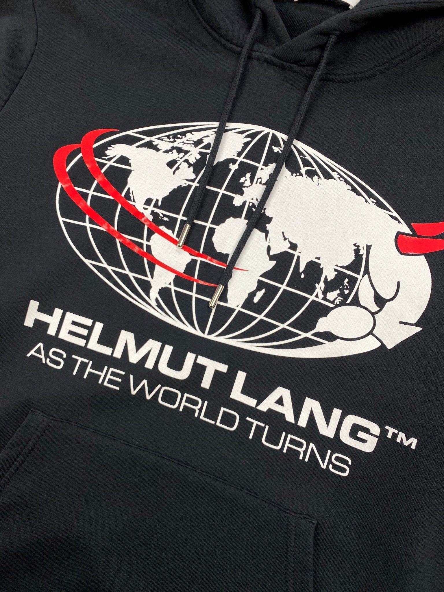 HELMUT LANG 'AS THE WORLD TURNS' HOODED SWEATSHIRT. (M) - SEVENUES.