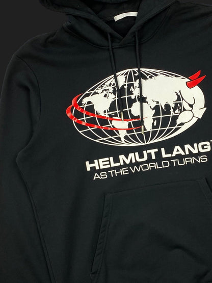 HELMUT LANG 'AS THE WORLD TURNS' HOODED SWEATSHIRT. (M) - SEVENUES.