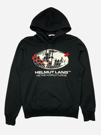 HELMUT LANG 'AS THE WORLD TURNS' HOODED SWEATSHIRT. (M) - SEVENUES.