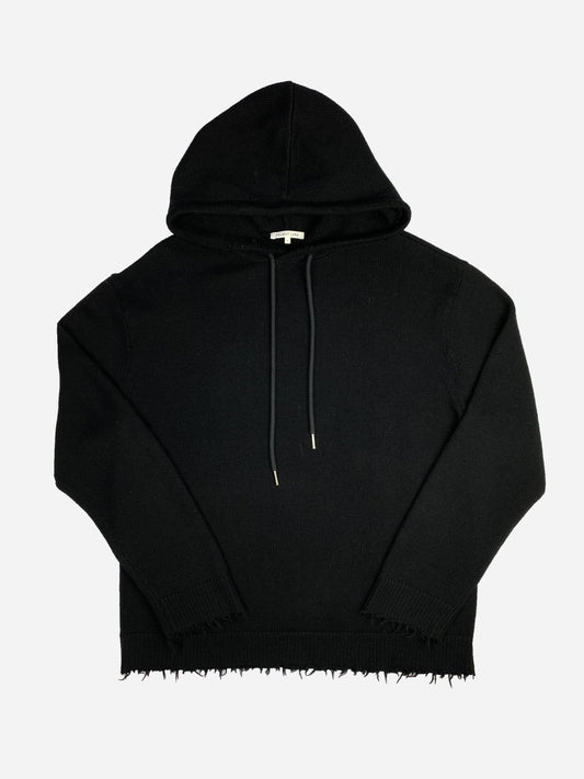 HELMUT LANG F/W 2012 DISTRESSED KNIT HOODIE. (L) - SEVENUES.