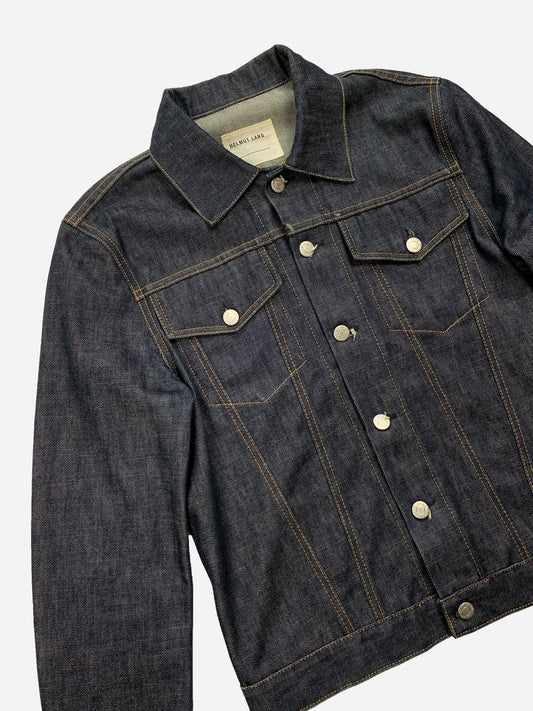 HELMUT LANG INDIGO TRUCKER DENIM JACKET. (44 / S) - SEVENUES.