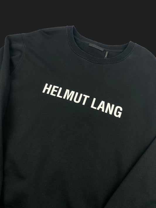 HELMUT LANG LOGO CREWNECK SWEATSHIRT. (XL) - SEVENUES.