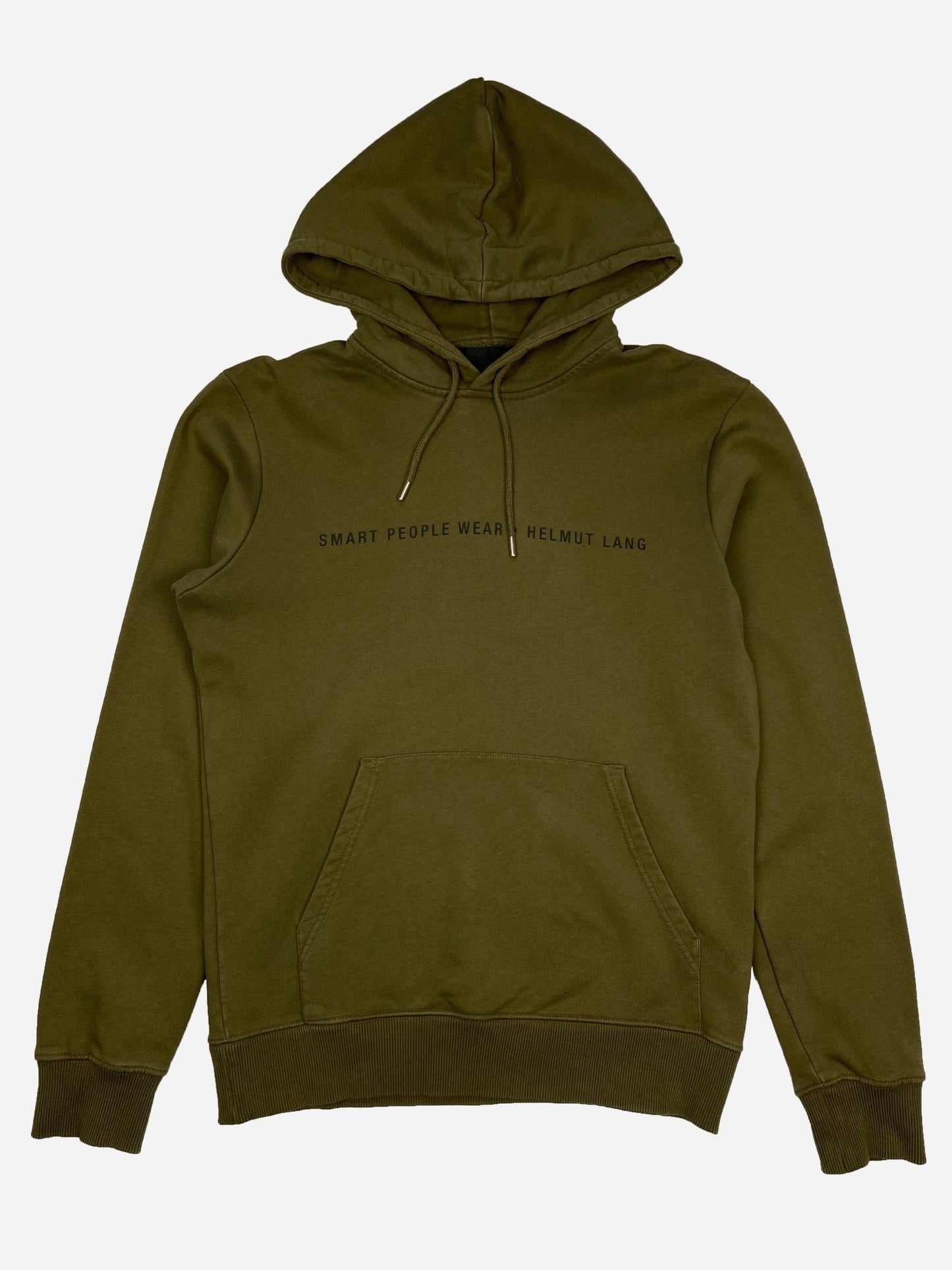 HELMUT LANG 'SMART PEOPLE WEAR HELMUT LANG' HOODED SWEATSHIRT. (S) - SEVENUES.