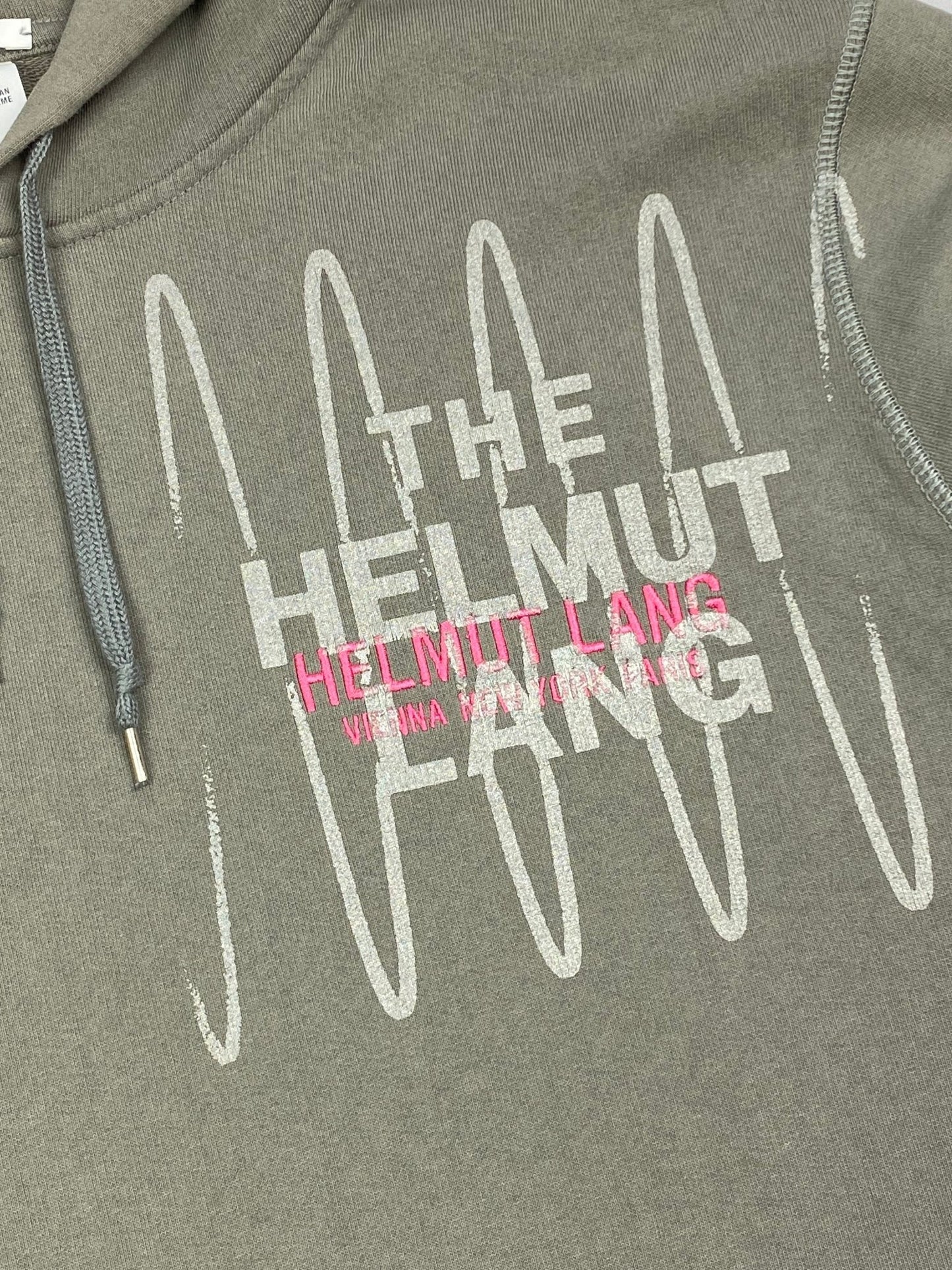 HELMUT LANG 'THE HELMUT LANG' EMBROIDERED HOODED SWEATSHIRT. (XL) - SEVENUES.