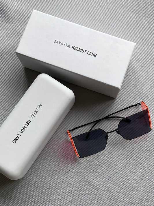 HELMUT LANG X MYKITA 'HL003' AVIATOR SUNGLASSES. - SEVENUES.