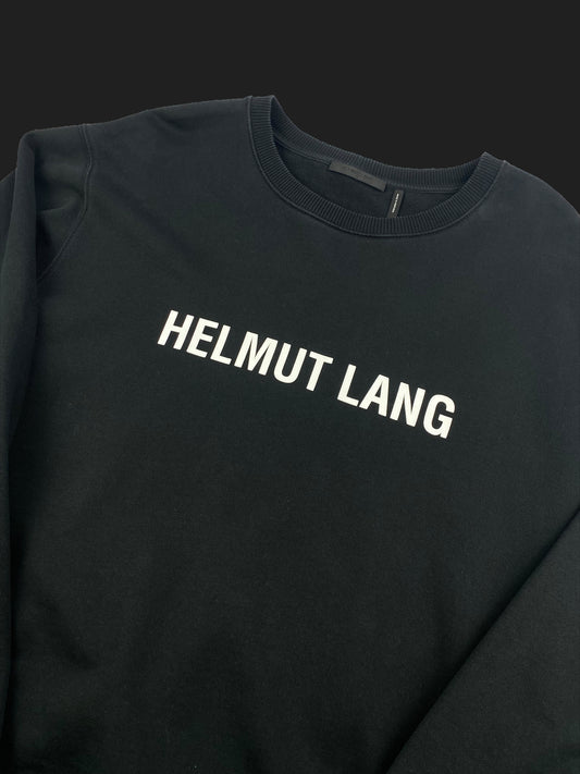 HELMUT LANG LOGO CREWNECK SWEATSHIRT. (XL)