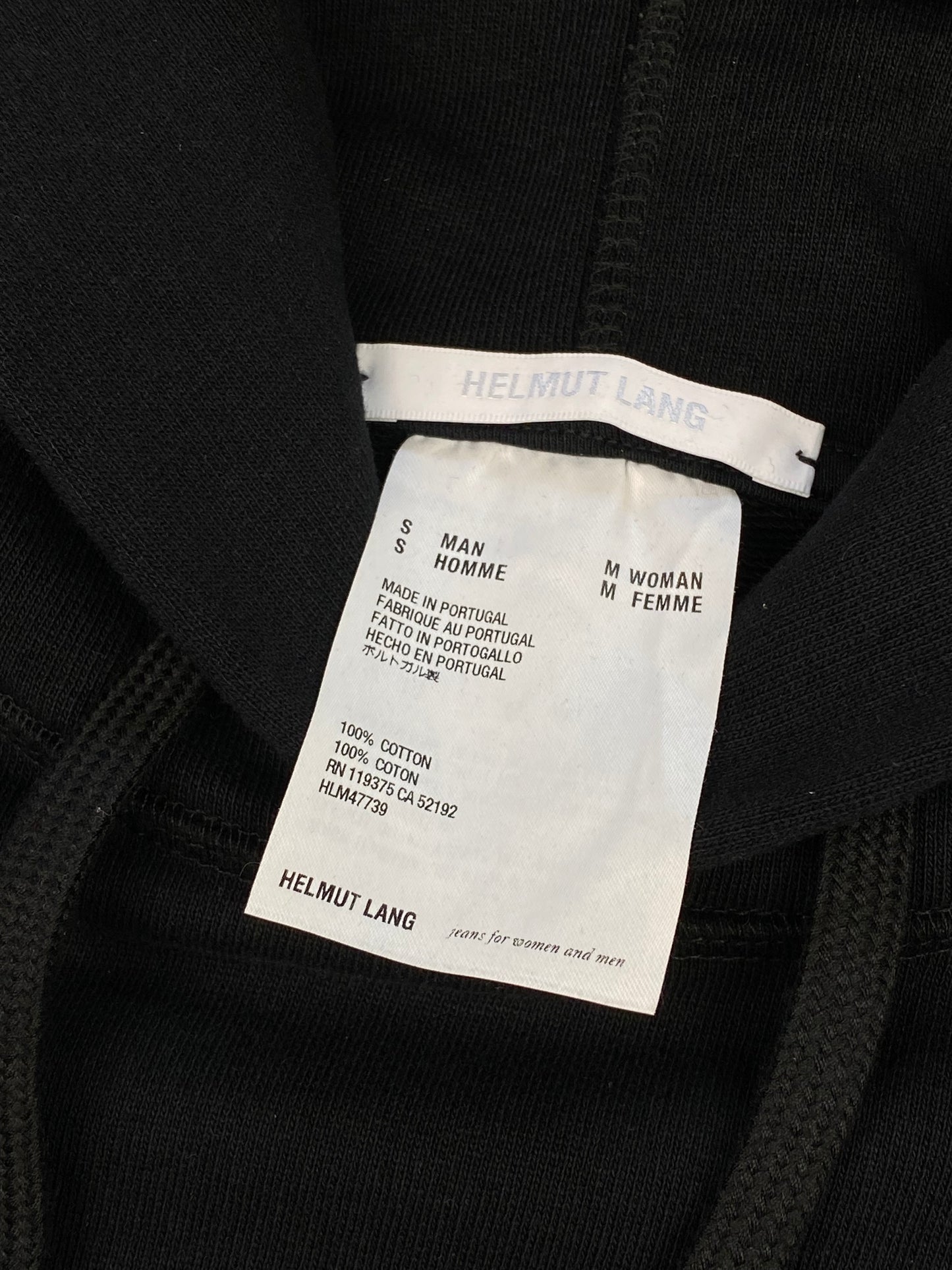 HELMUT LANG F/W 2018 EAGLE PLAQUE HOODIE. (S)