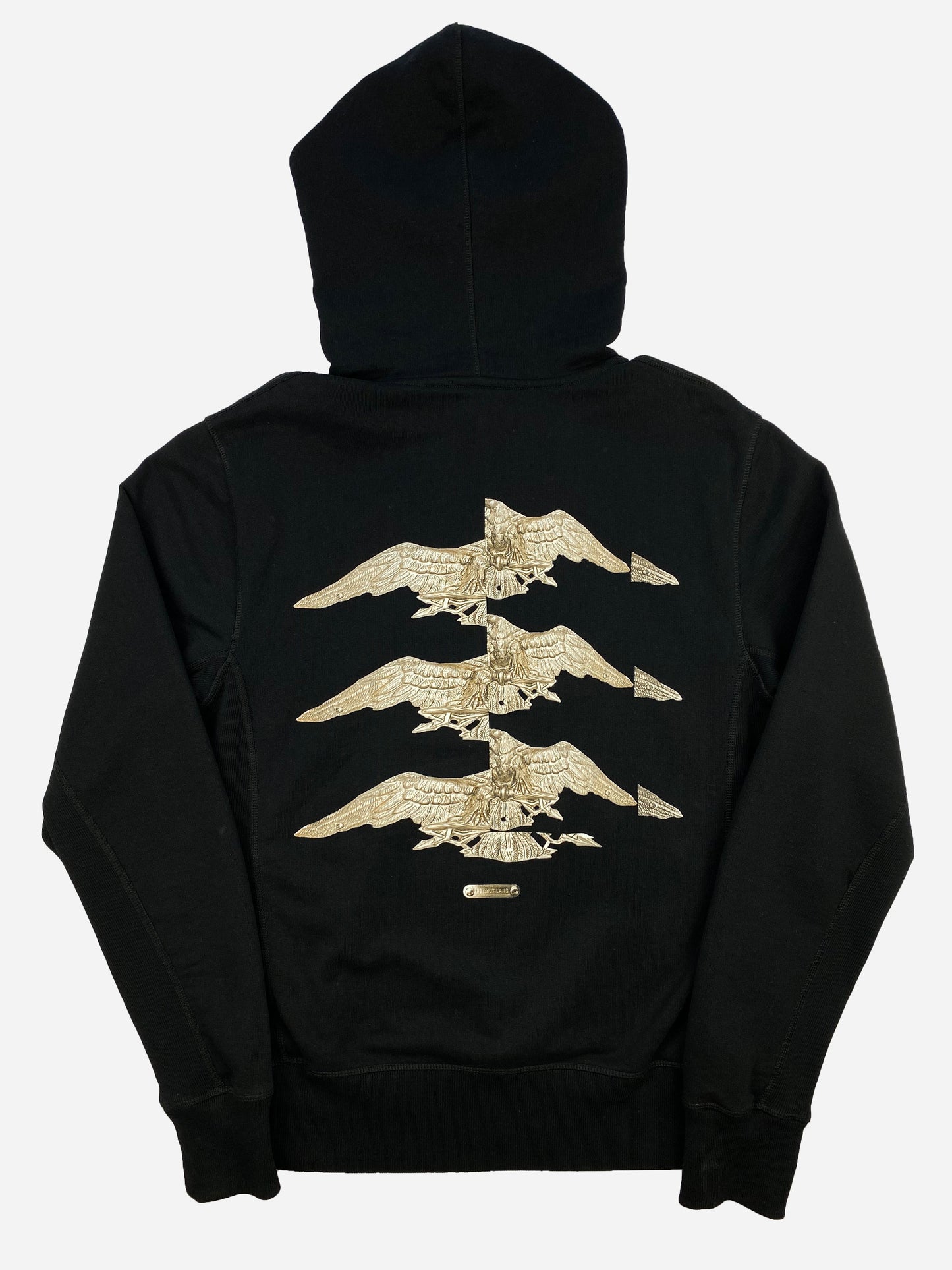 HELMUT LANG F/W 2018 EAGLE PLAQUE HOODIE. (S)