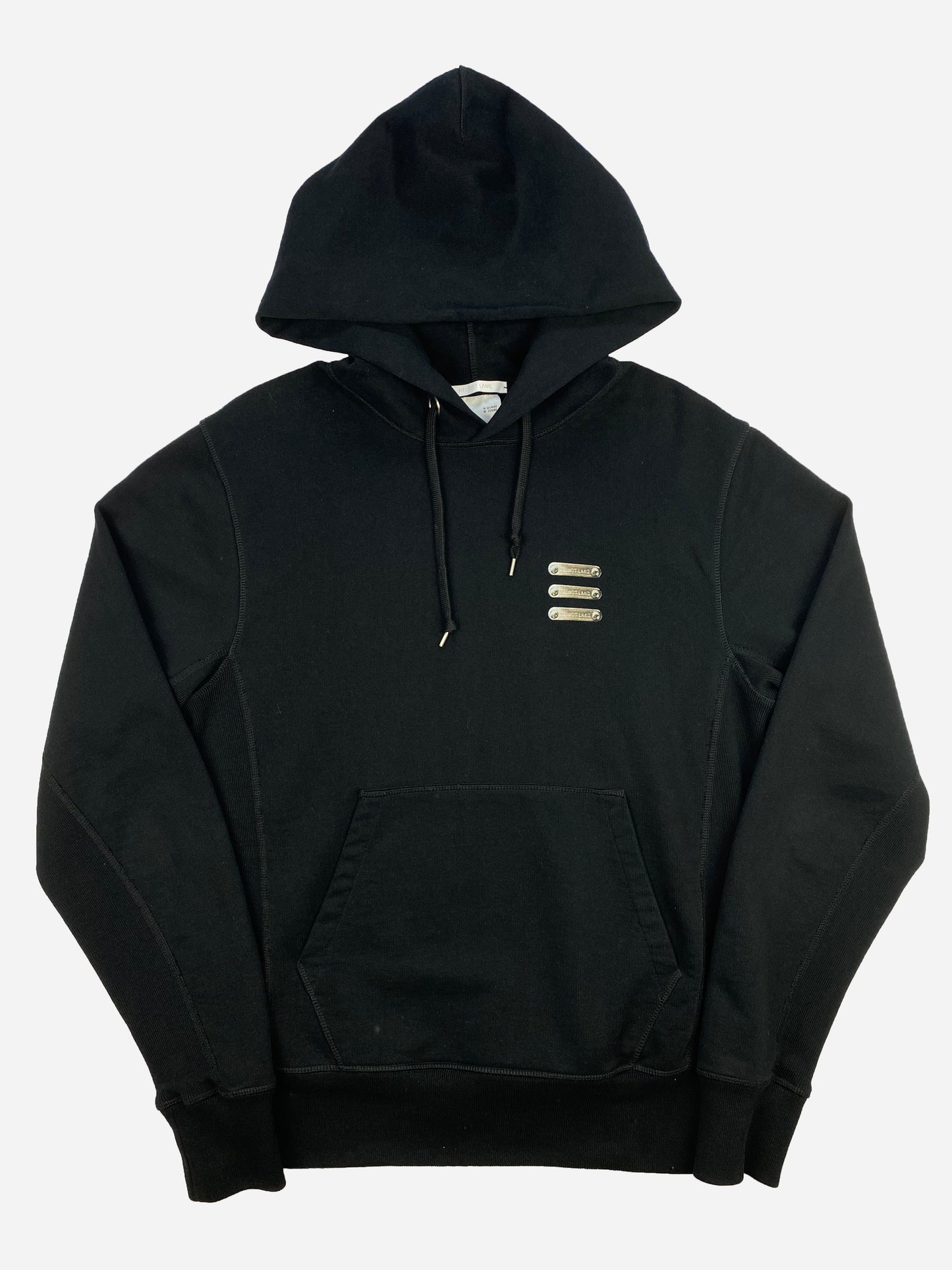 HELMUT LANG F/W 2018 EAGLE PLAQUE HOODIE. (S)