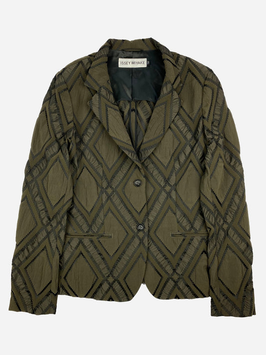 ISSEY MIYAKE PANNELED BLAZER JACKET. (4 / L) - SEVENUES.