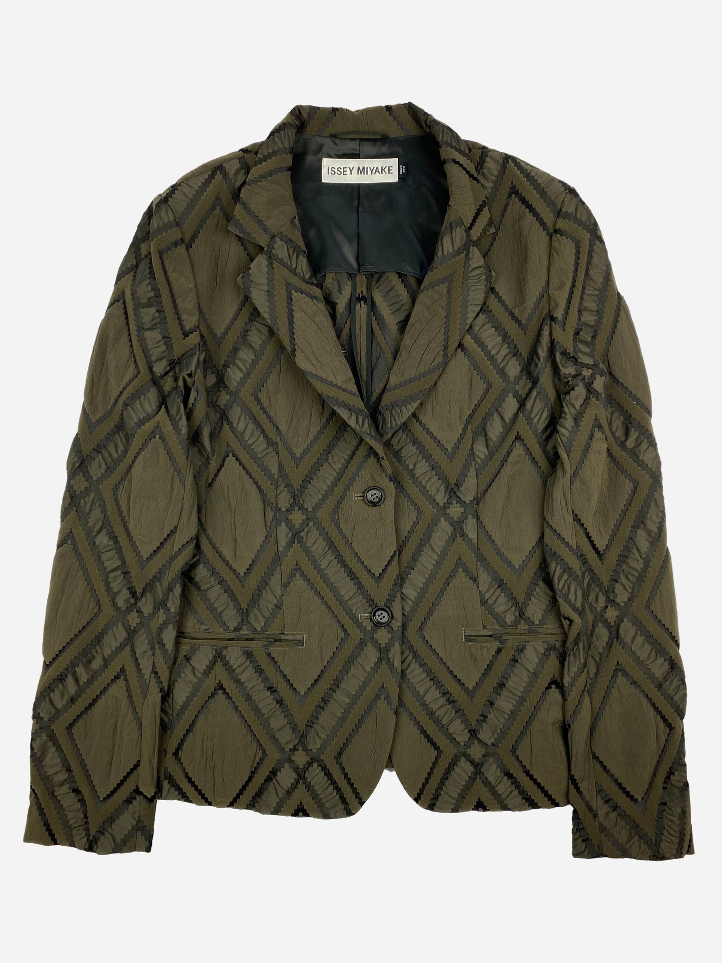 ISSEY MIYAKE PANNELED BLAZER JACKET. (4 / L)