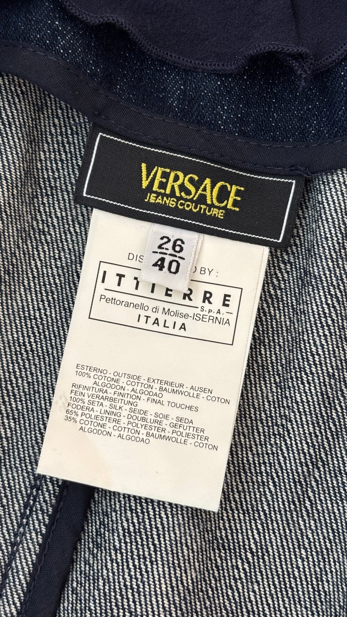 JEANS COUTURE 2000's DENIM JACKET. (40 / XS) - SEVENUES.