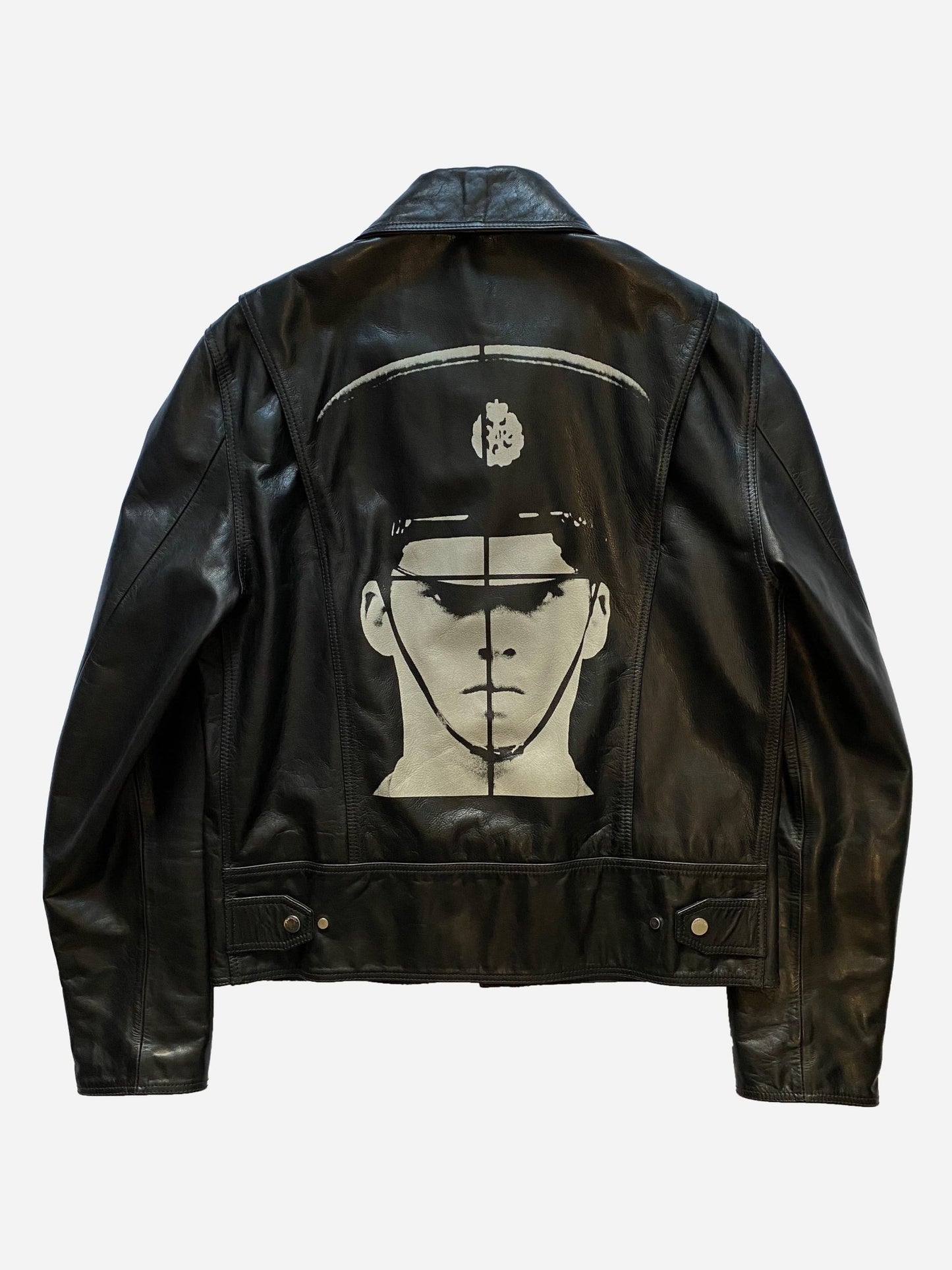 J.W. ANDERSON 'GILBERT & GEORGE' LEATHER BIKER JACKET. (50 / M) - SEVENUES.