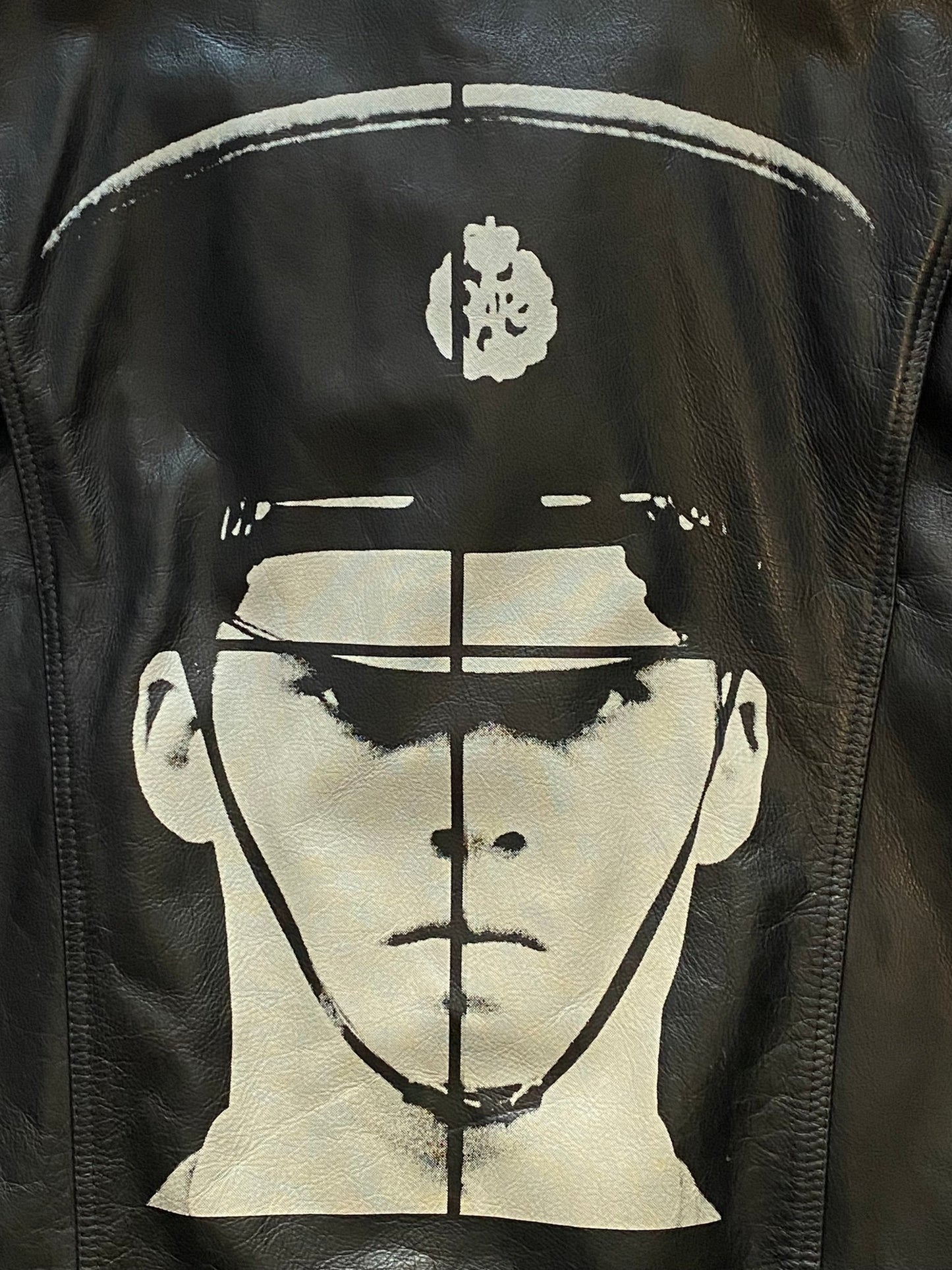 J.W. ANDERSON 'GILBERT & GEORGE' LEATHER BIKER JACKET. (50 / M) - SEVENUES.