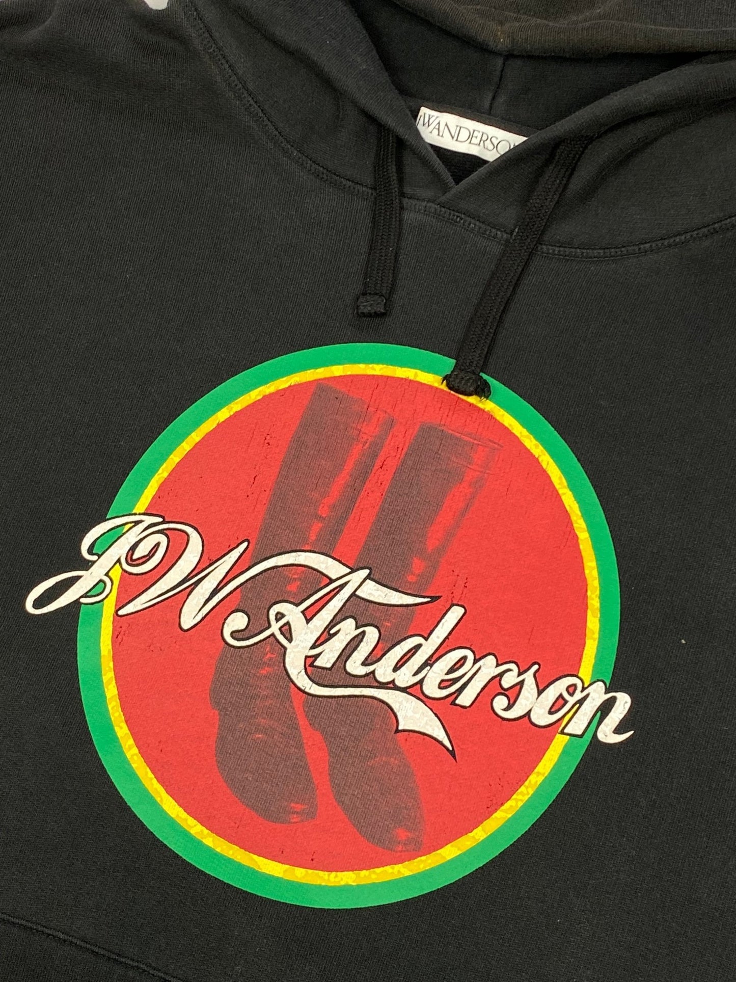 J.W. ANDERSON GRAPHIC PRINT HOODED SWEATSHIRT. (L) - SEVENUES.