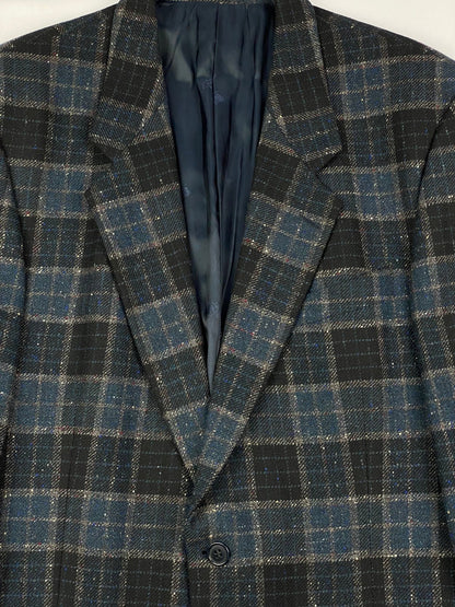 KENZO HOMME CHECKERED WOOL BLAZER. (52 / L) - SEVENUES.