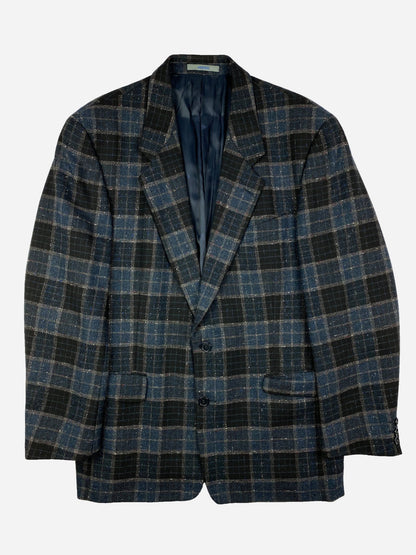 KENZO HOMME CHECKERED WOOL BLAZER. (52 / L) - SEVENUES.