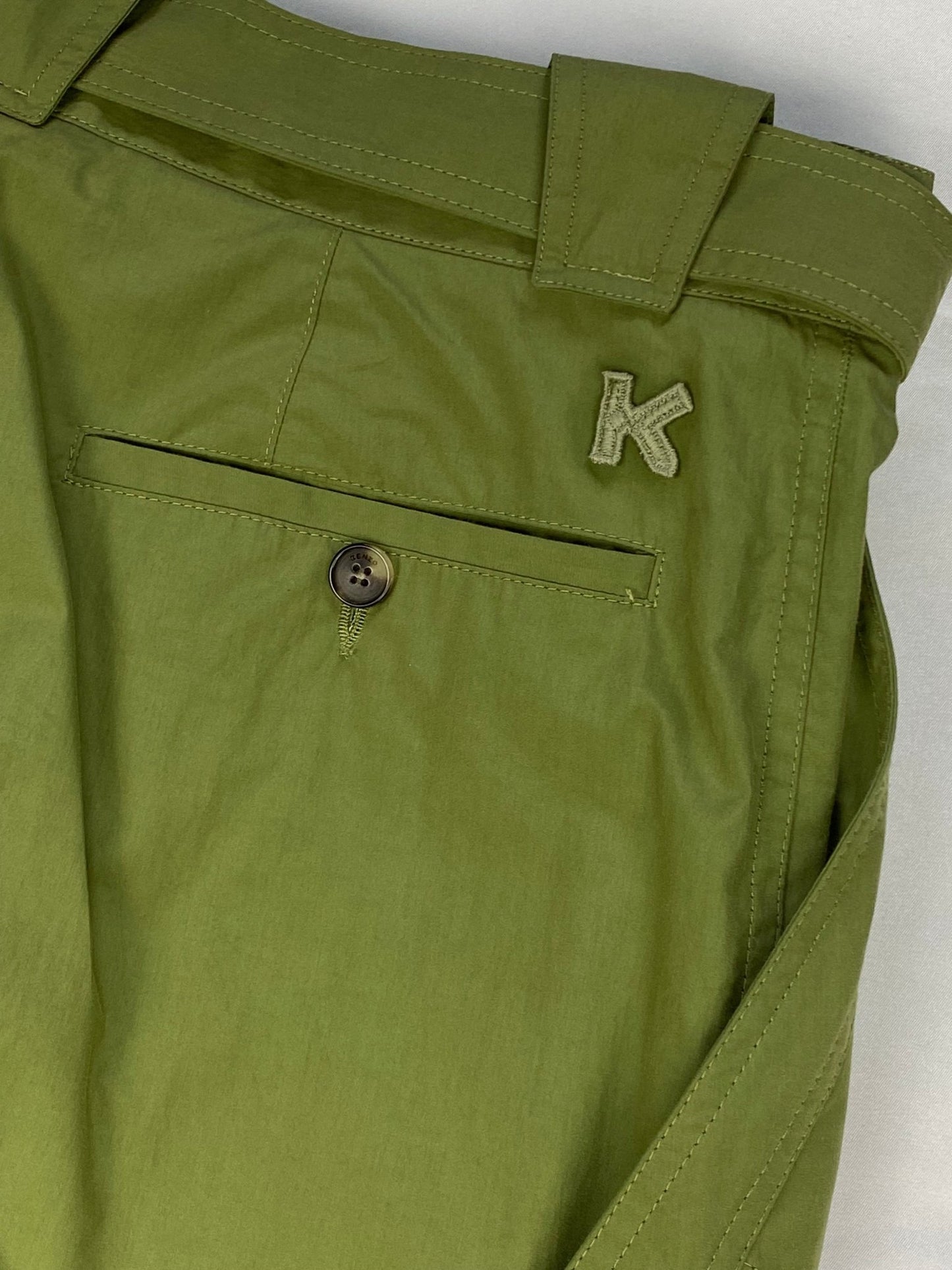 KENZO PARIS COTTON TWILL BELTED CARGO PANTS. (31) - SEVENUES.