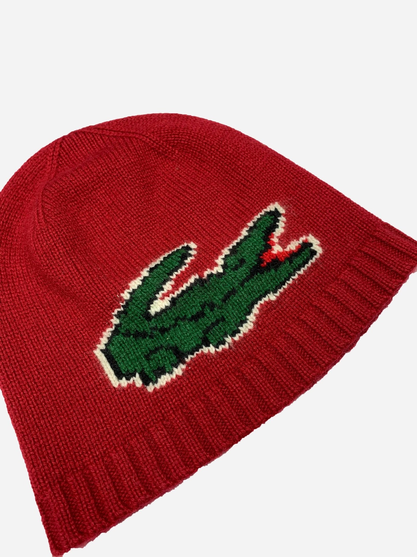 LACOSTE CROCODILE WOOL & VISCOSE BEANIE. - SEVENUES.