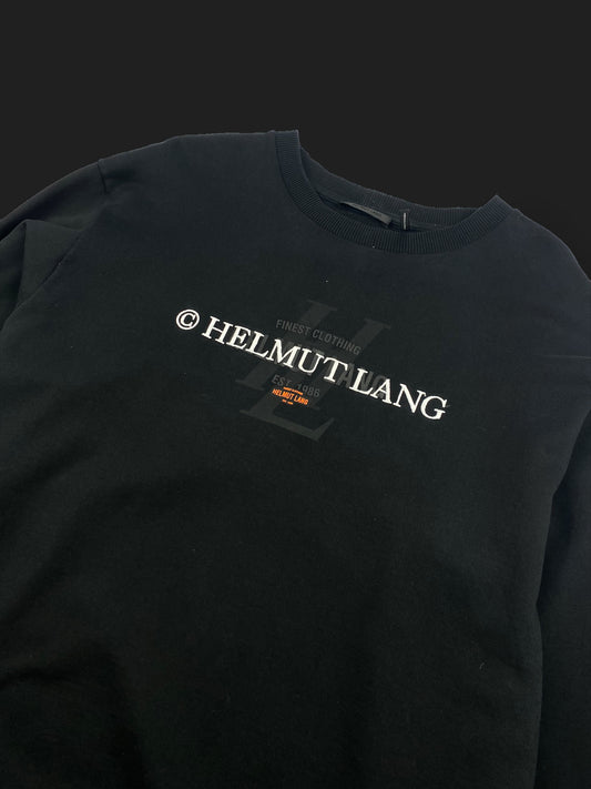 HELMUT LANG MULTILOGO CREWNECK SWEATSHIRT. (L)