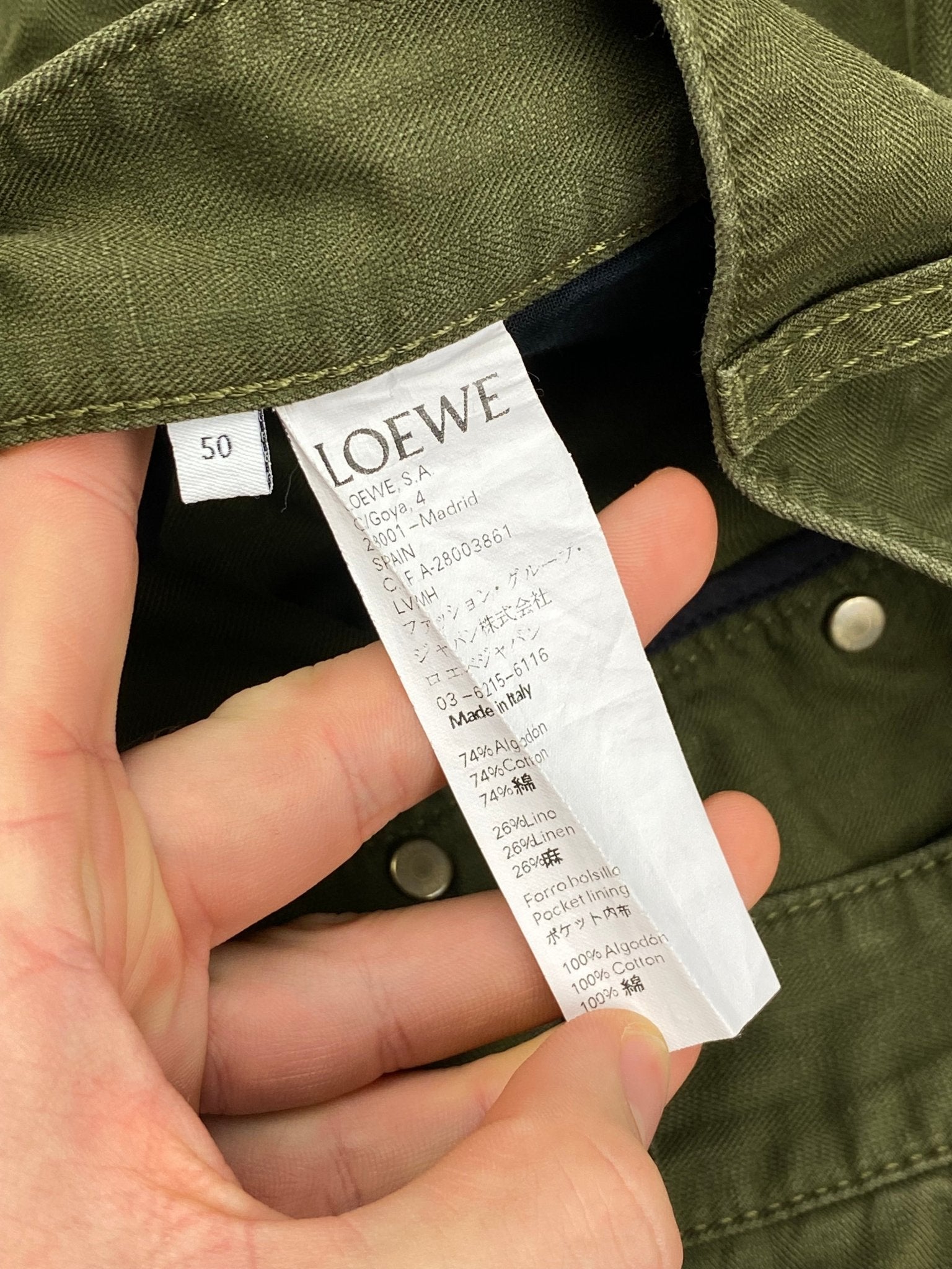 LOEWE S/S 2019 CANVAS WORKWEAR PANTS. (50 / M) - SEVENUES.