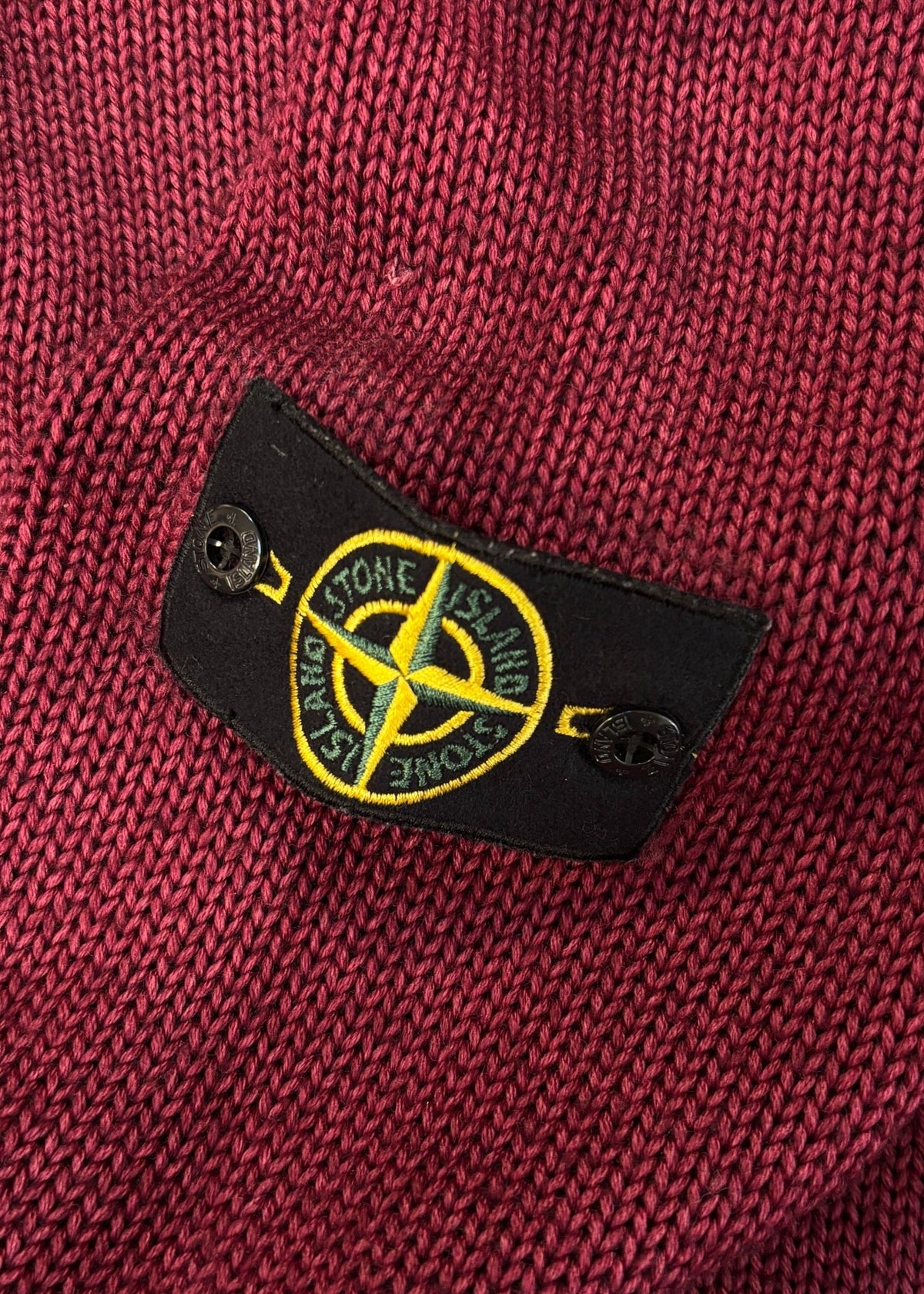 LOGO-PATCH V-NECK WOOL KNIT. (S) - SEVENUES.