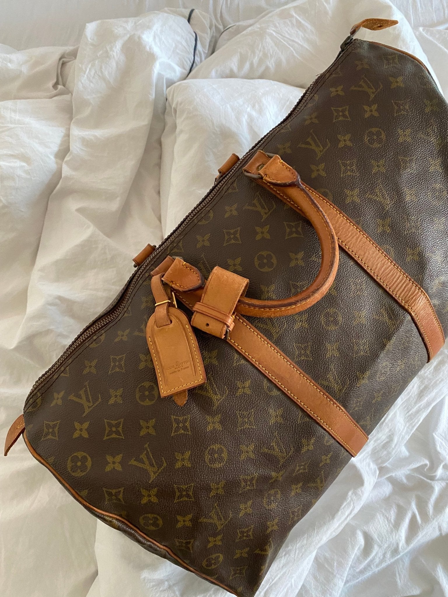 LOUIS VUITTON KEEPALL 50 WEEKENDER BAG. - SEVENUES.