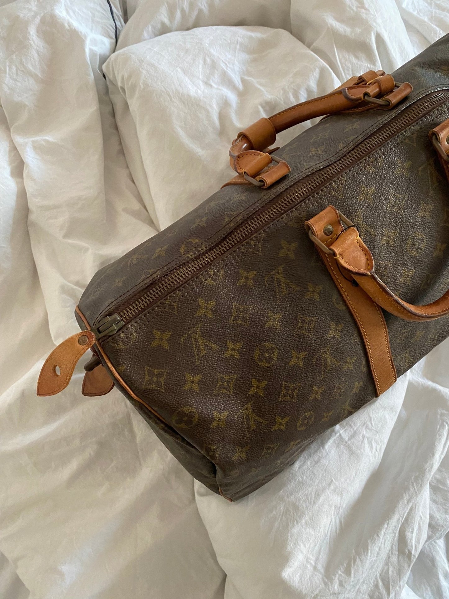 LOUIS VUITTON KEEPALL 50 WEEKENDER BAG. - SEVENUES.