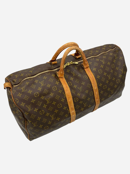 LOUIS VUITTON KEEPALL 55 MONOGRAM WEEKENDER BAG. - SEVENUES.