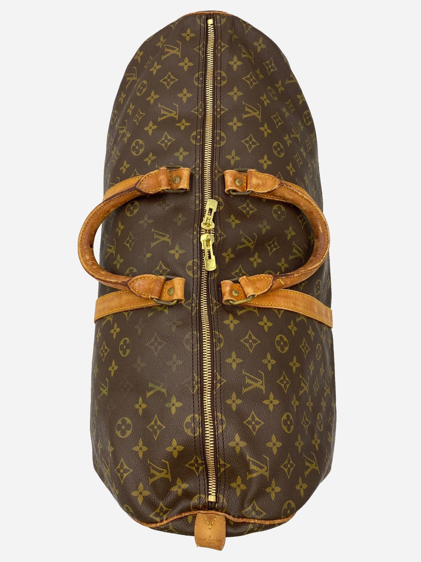 LOUIS VUITTON KEEPALL 55 MONOGRAM WEEKENDER BAG. - SEVENUES.