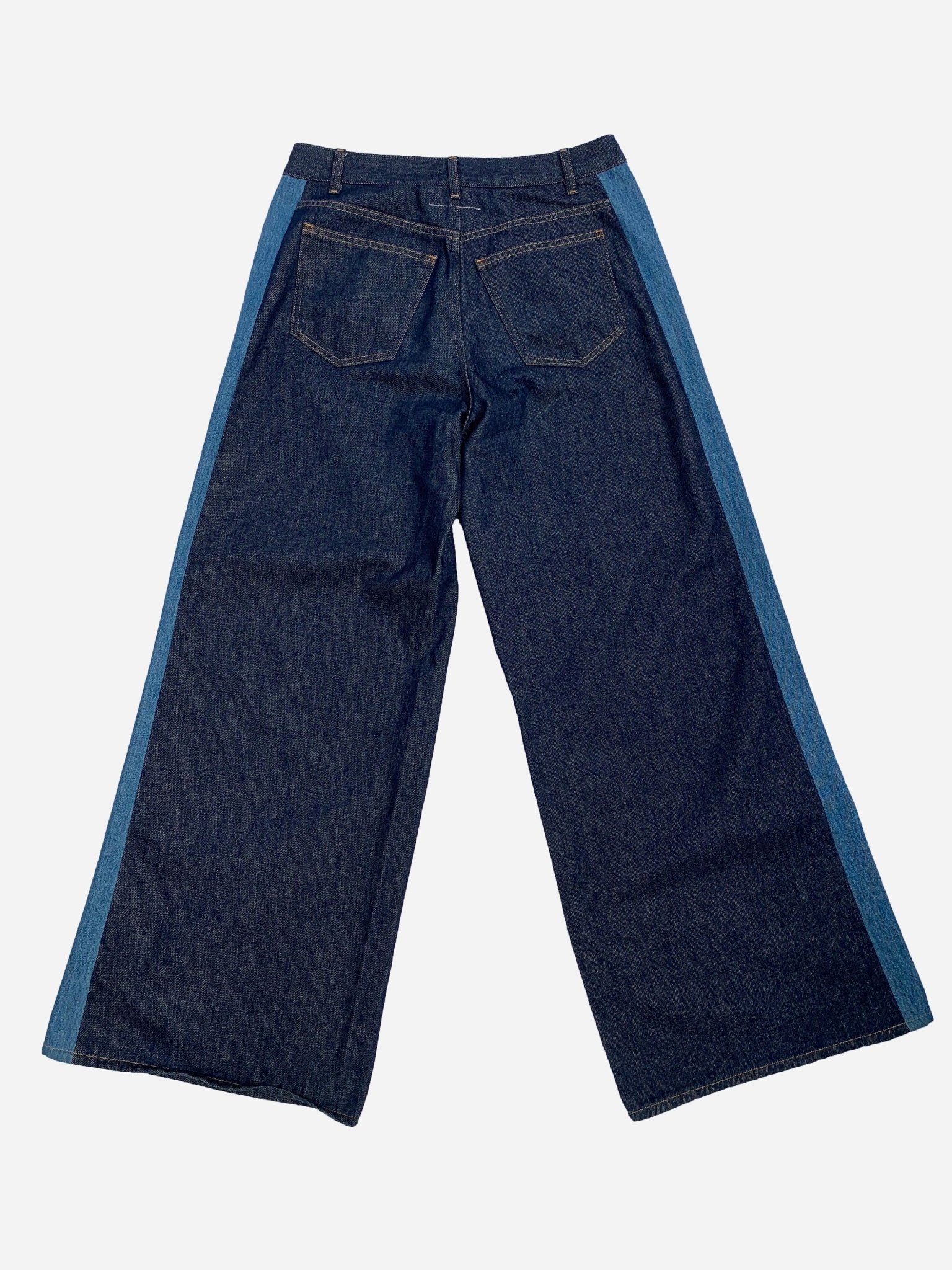 MAISON MARGIELA MM6 FLARED OVERSIZED DENIM. (46) - SEVENUES.