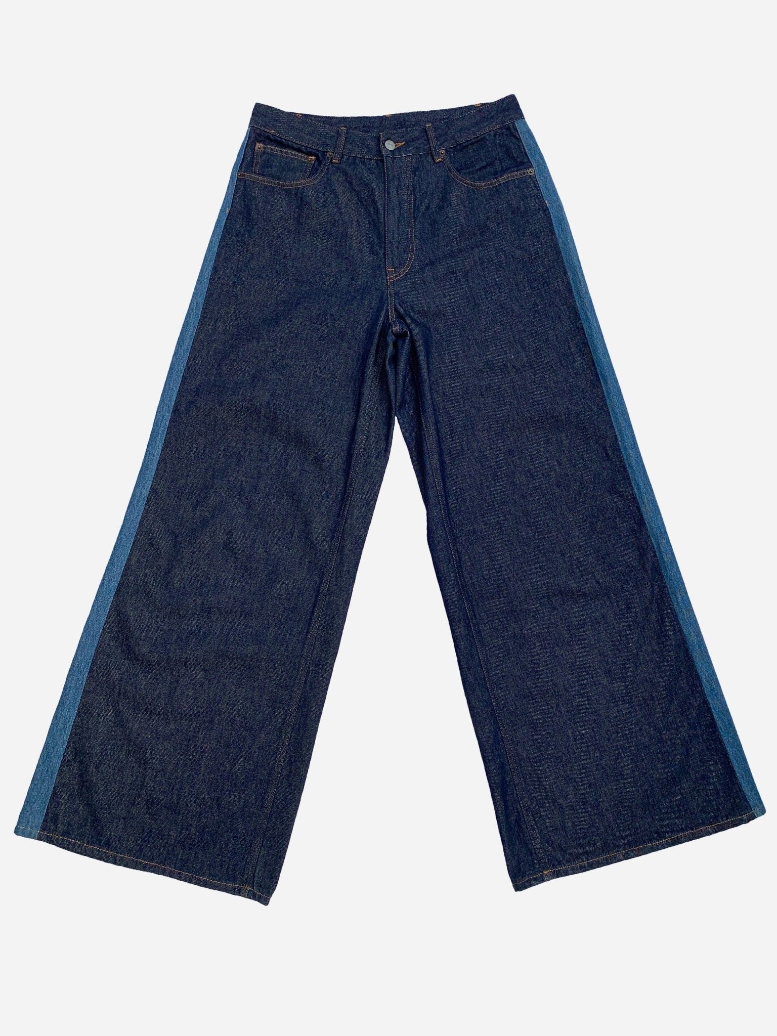 MAISON MARGIELA MM6 FLARED OVERSIZED DENIM. (46) - SEVENUES.