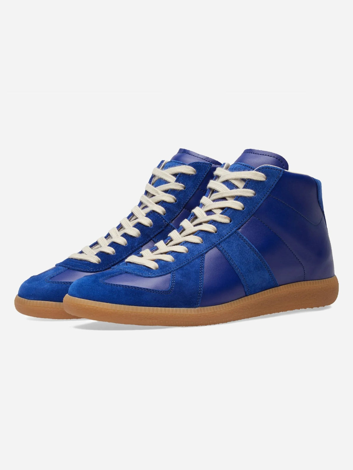 MAISON MARGIELA REPLICA GAT HIGH LEATHER SNEAKERS. (46) - SEVENUES.