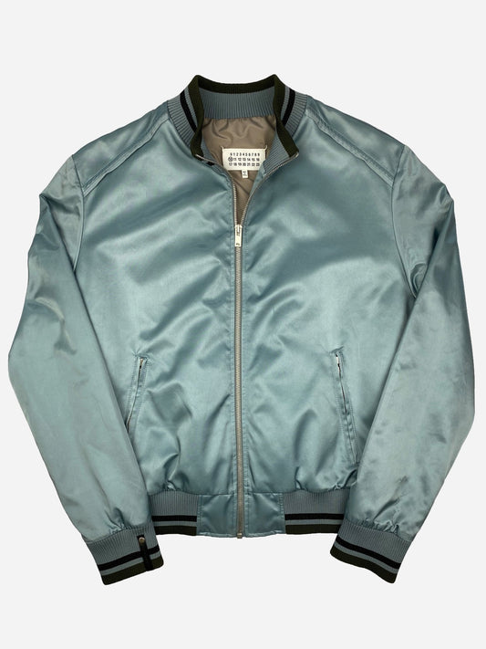 MAISON MARGIELA S/S 2017 SATIN BLOUSON COLLEGE JACKET. (48 / M) - SEVENUES.