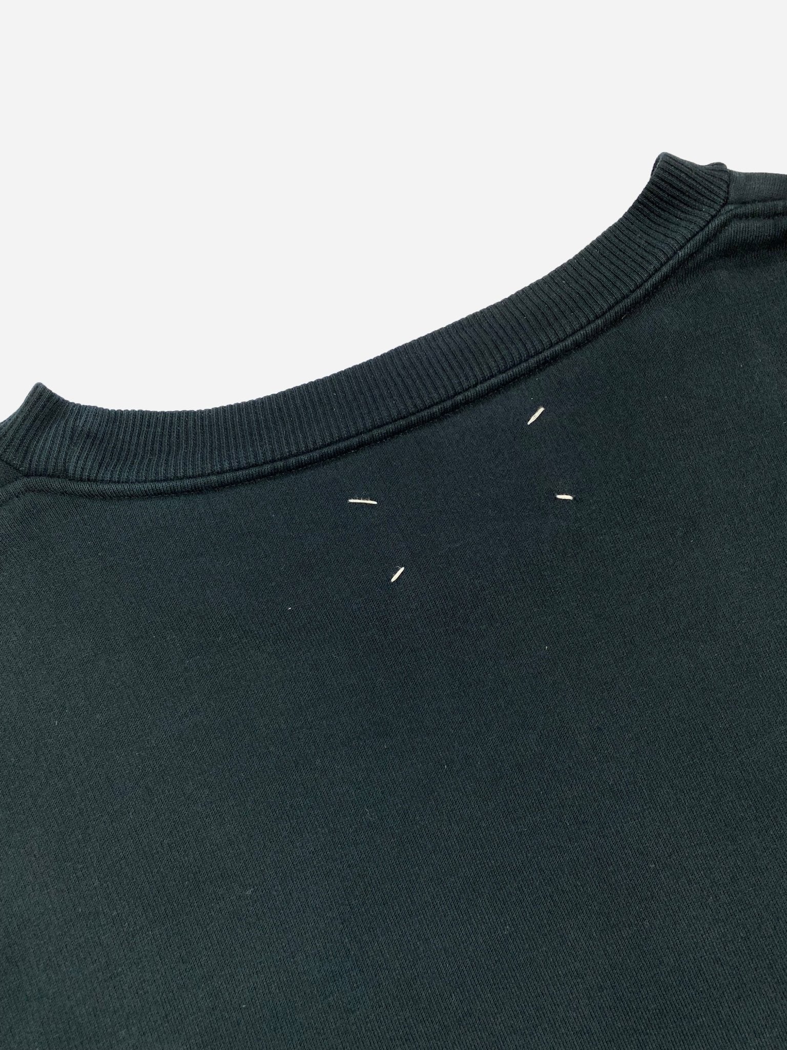 MAISON MARTIN MARGIELA 'BROKEN VINYL' CREWNECK SWEATSHIRT. (L) - SEVENUES.