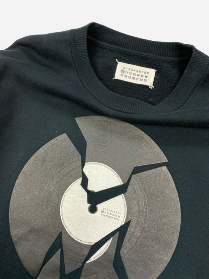 MAISON MARTIN MARGIELA BROKEN VINYL RECORD CREWNECK SWEATSHIRT. (M) - SEVENUES.