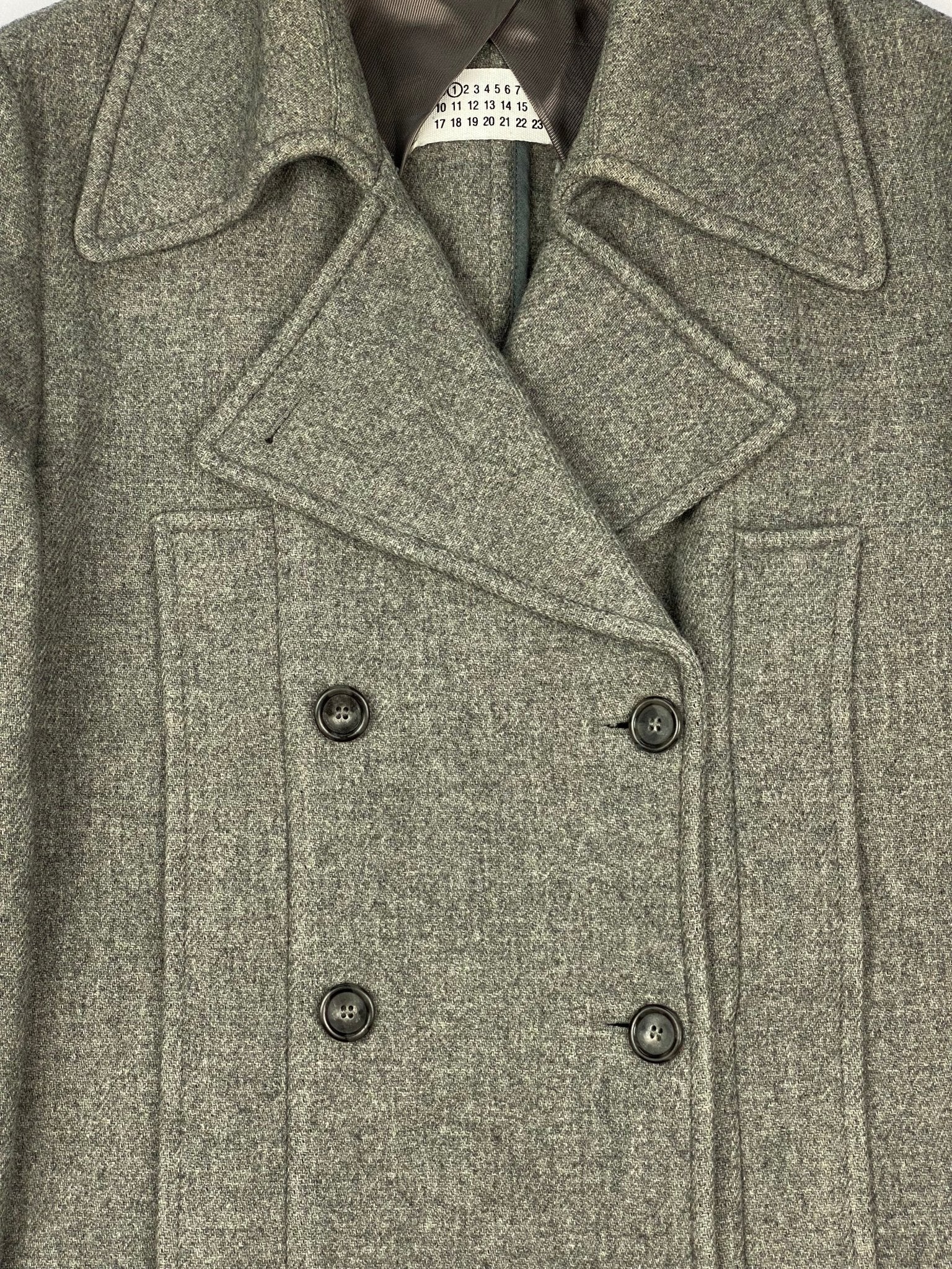 MAISON MARTIN MARGIELA F/W 2011 WOOL CABAN PEA COAT. (42 / XL) - SEVENUES.