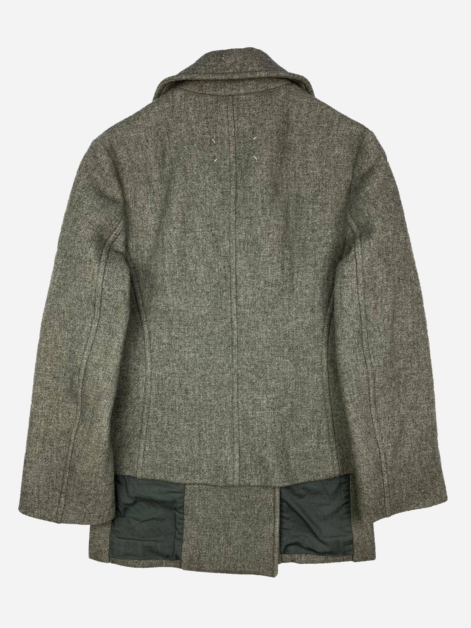 MAISON MARTIN MARGIELA F/W 2011 WOOL CABAN PEA COAT. (42 / XL) - SEVENUES.