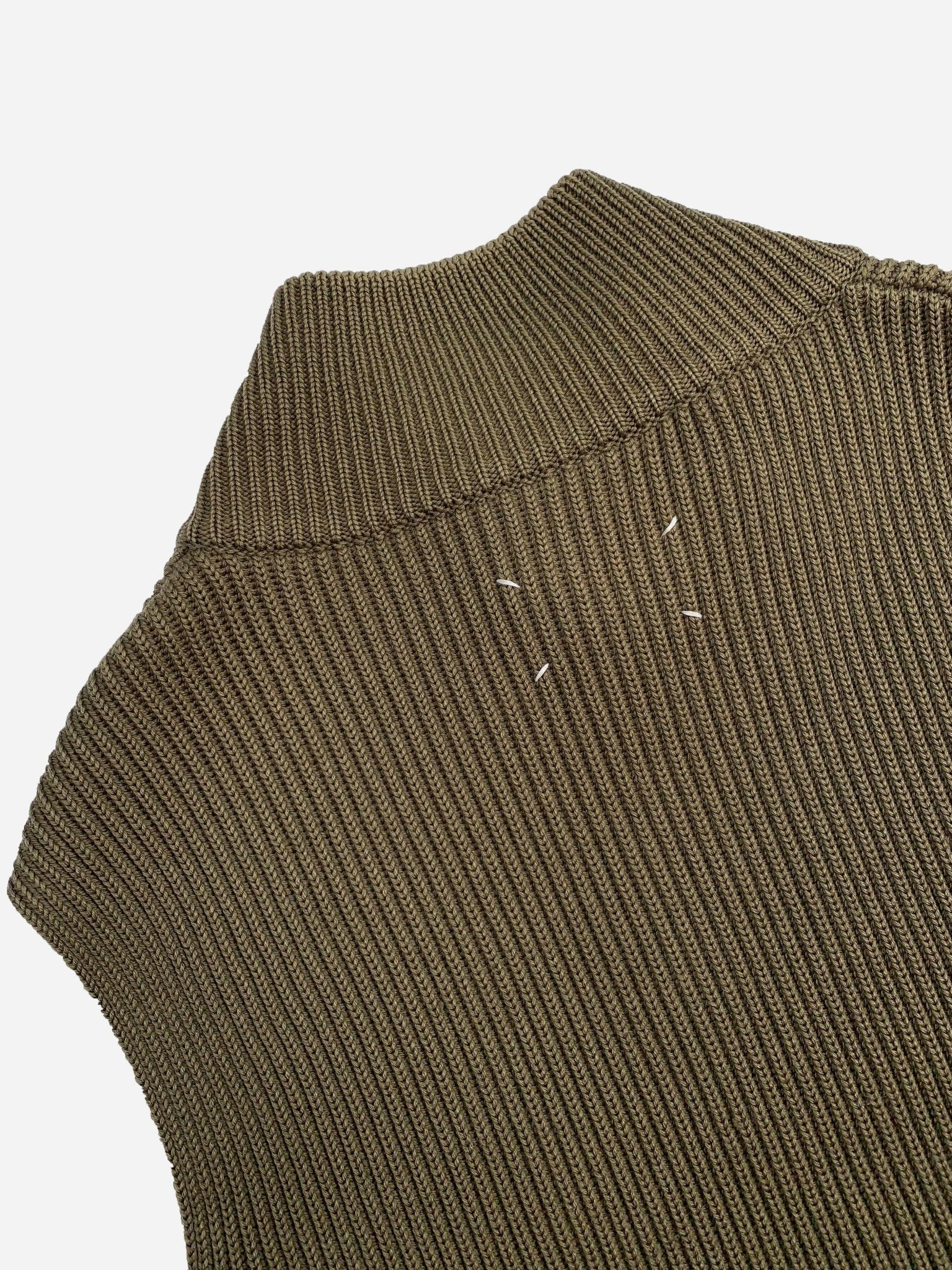 MAISON MARTIN MARGIELA F/W 2013 HEAVY KNITTED ZIP - UP VEST. (L) - SEVENUES.