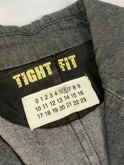 MAISON MARTIN MARGIELA 'TIGHT FIT' S/S 2003 DENIM BLAZER JACKET. (42 / XL) - SEVENUES.